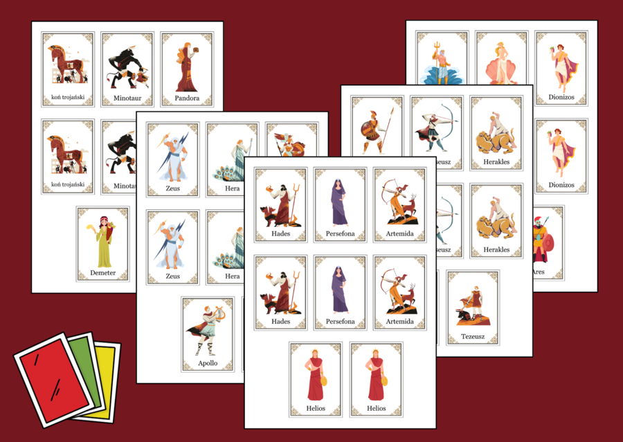 🎴 Gra „Piotruś – Mity greckie” - mitologia - bogowie i bohaterowie