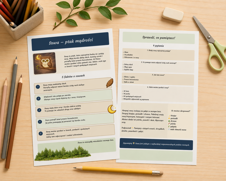 Sowa – ptak mądrości