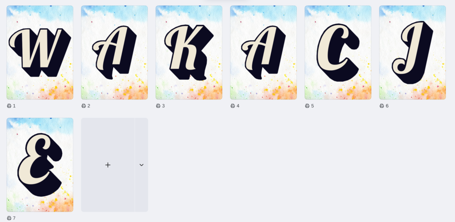 Girlanda „WAKACJE” – elegancka wersja z kolorowym tłem