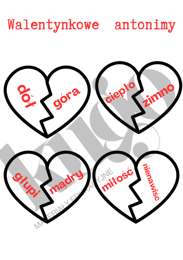 Walentynkowe antonimy