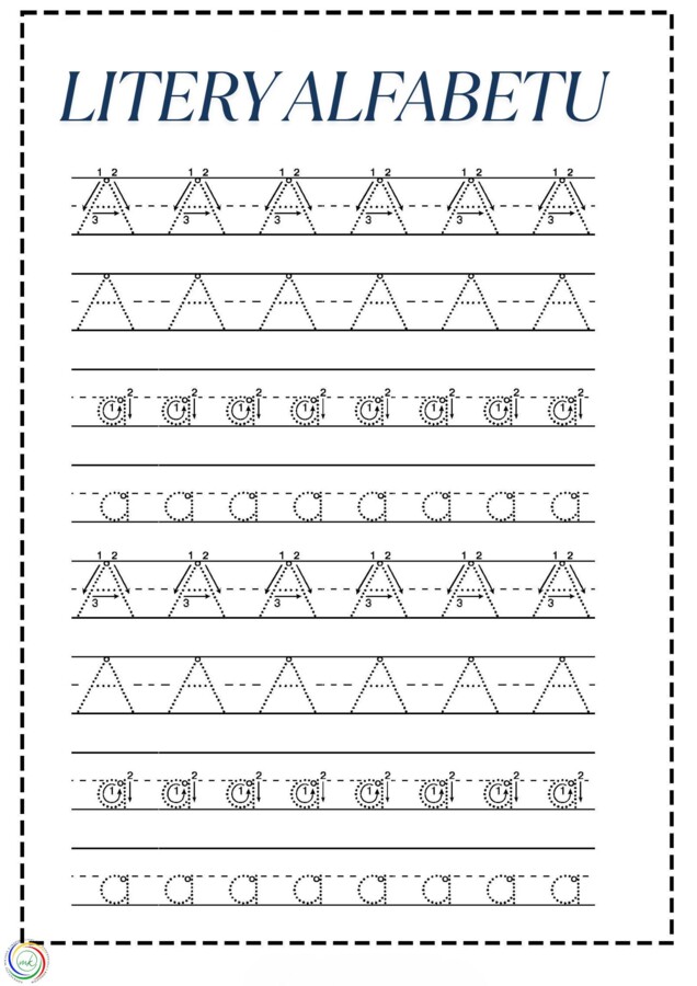 PISANIE PO ŚLADZIE ABC ALFABET