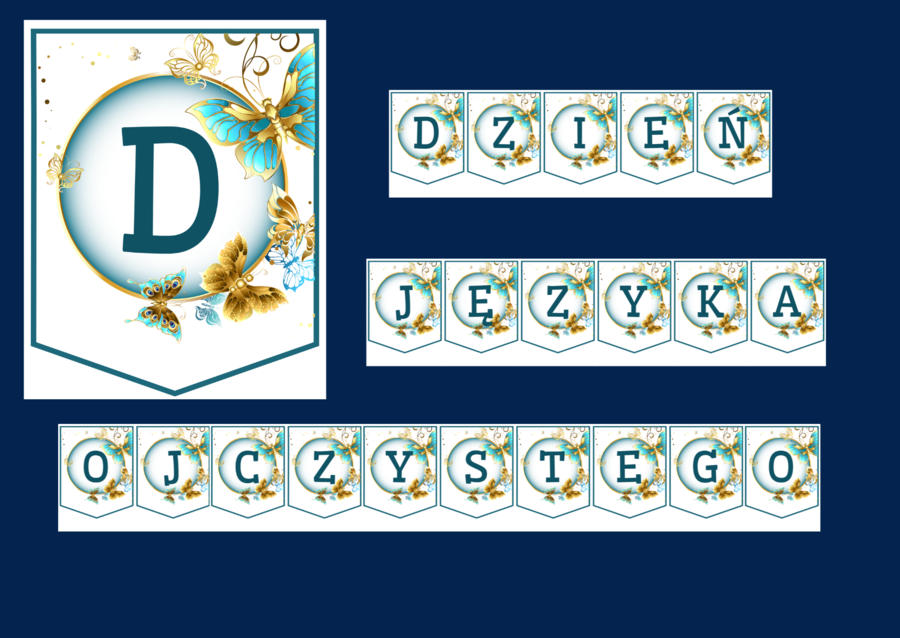 DZIEŃ JĘZYKA OJCZYSTEGO – biblioteka – GIRLANDA - gazetka– wersja 3