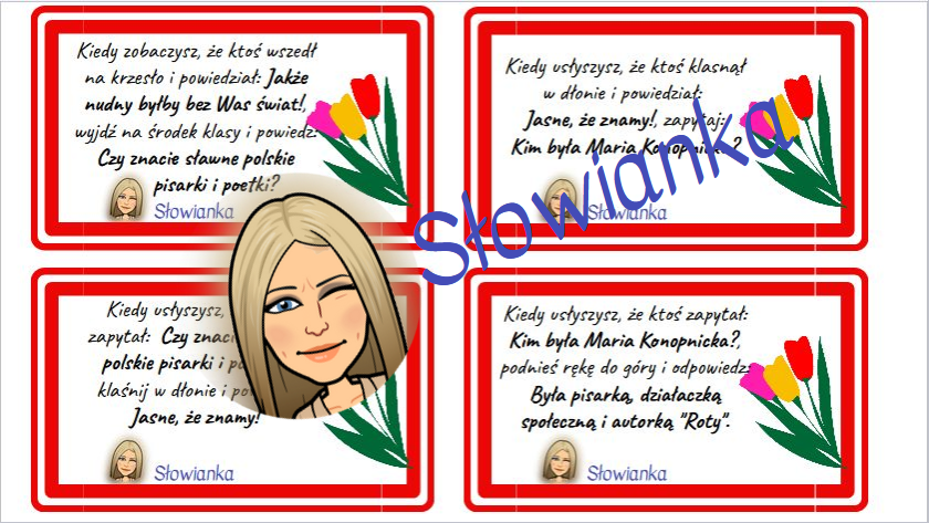 DZIEŃ KOBIET - polonistyczny test na uważność