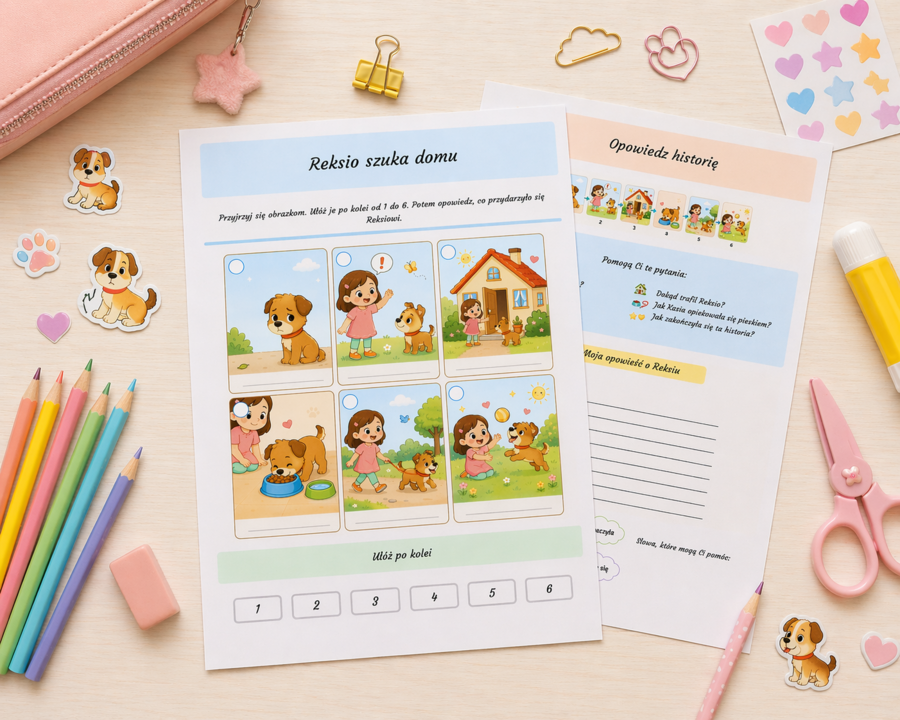 Reksio szuka domu. Historyjka obrazkowa