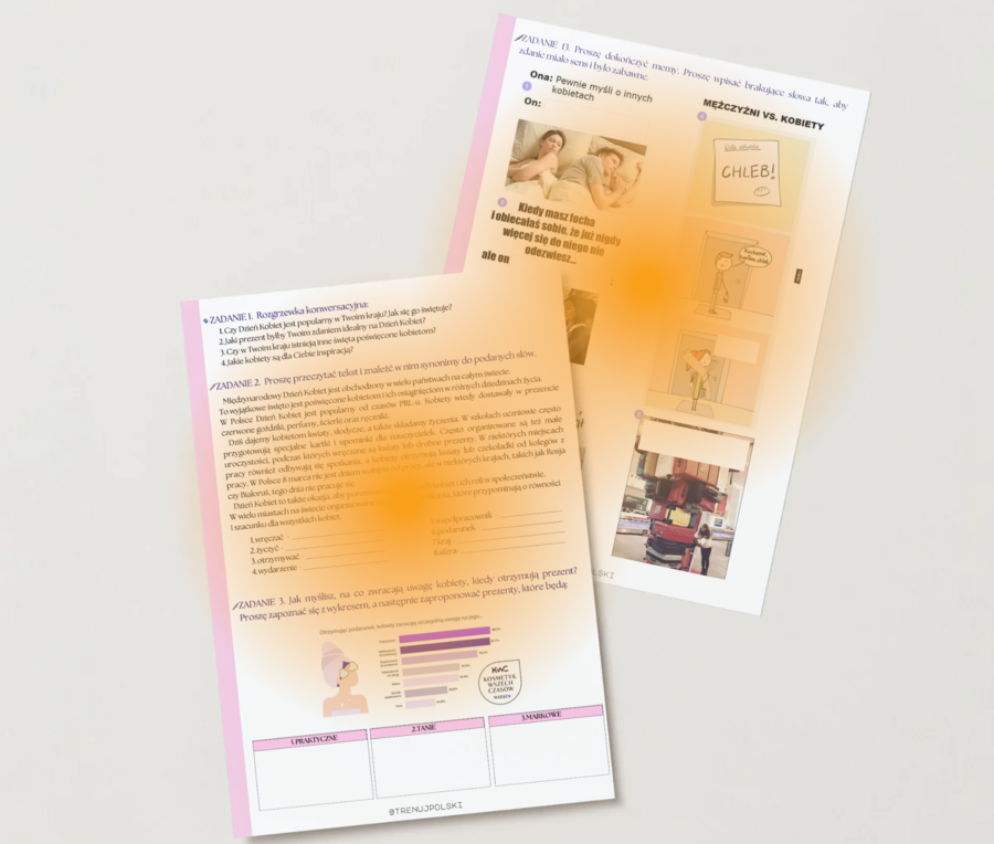 Dzień Kobiet 👩🏻🌸– gotowa lekcja poziom A2-B1 🗣️🖊️