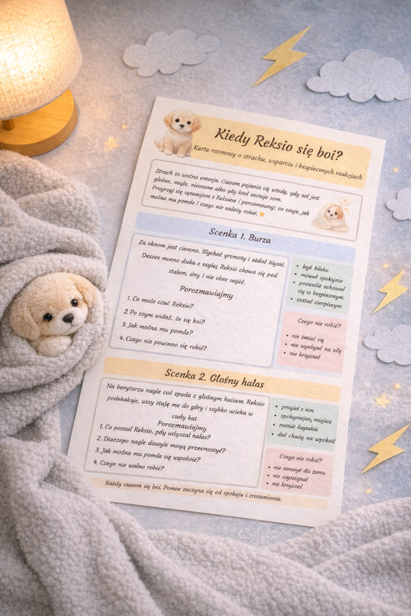 Kiedy Reksio się boi? – karta rozmowy