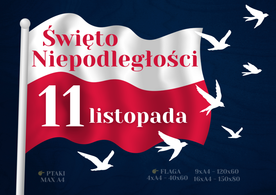 ŚWIĘTO NIEPODLEGŁOŚCI 11 LISTOPADA - dekoracja, gazetka edukacyjna