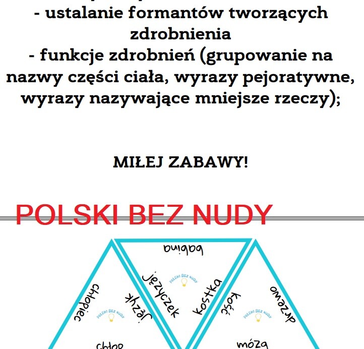 Trimino - słownictwo