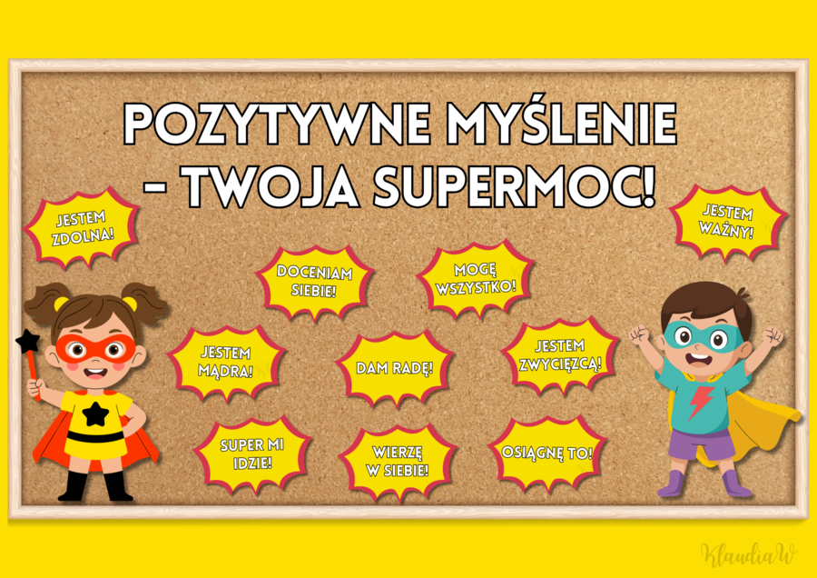 Gazetka szkolna: Pozytywne Myślenie - Twoja Supermoc! (Dzień Pozytywnego Myślenia)