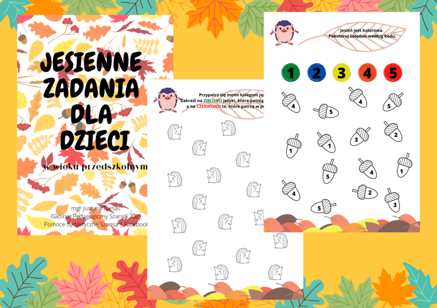 JESIENNE ZADANIA DLA PRZEDSZKOLAKÓW