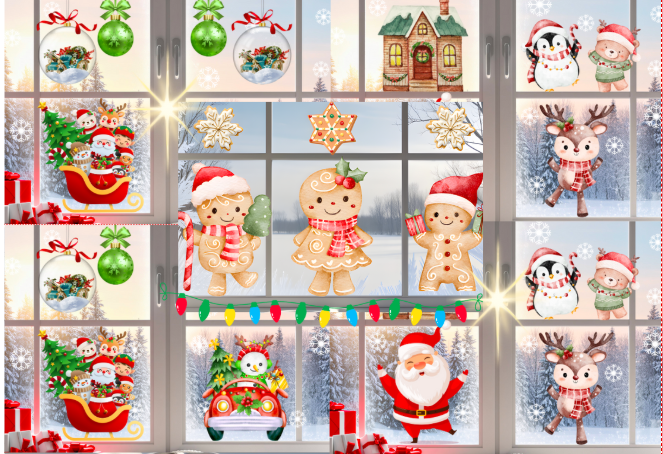 🎄✨ MEGA PAKIET ZIMOWO-ŚWIĄTECZNY| Dwustronne ozdoby - aż 50 elementów! ✨🎄|Idealne na gazetkę|okna lud drzwi klasy