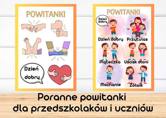 Powitanki - dla klasy i przedszkolaków - 2 plakaty