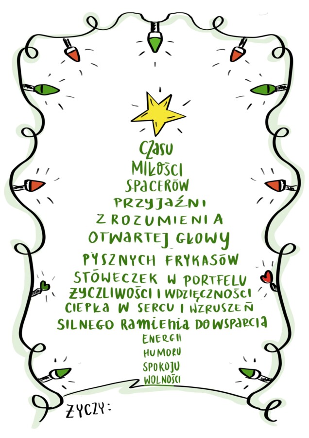 Życzenia do kartki świątecznej