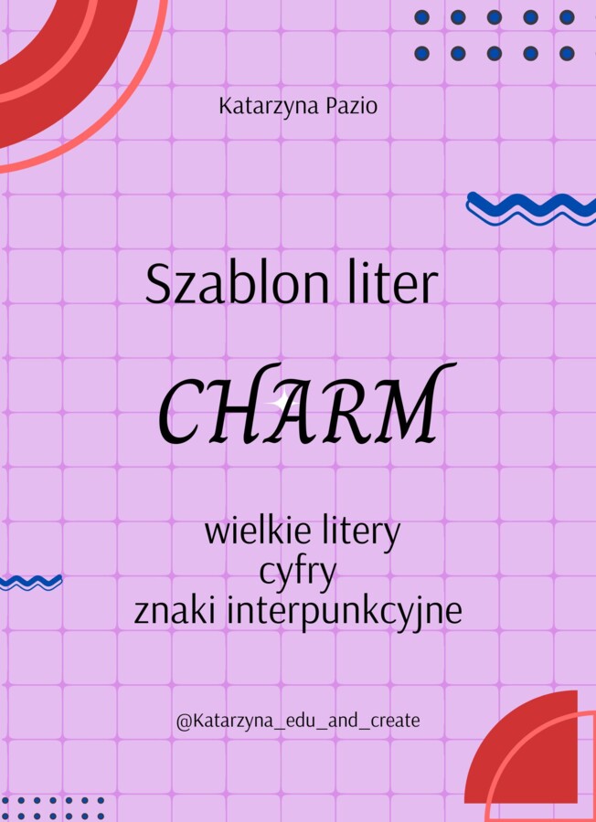 Szablon liter - charm - wielkie