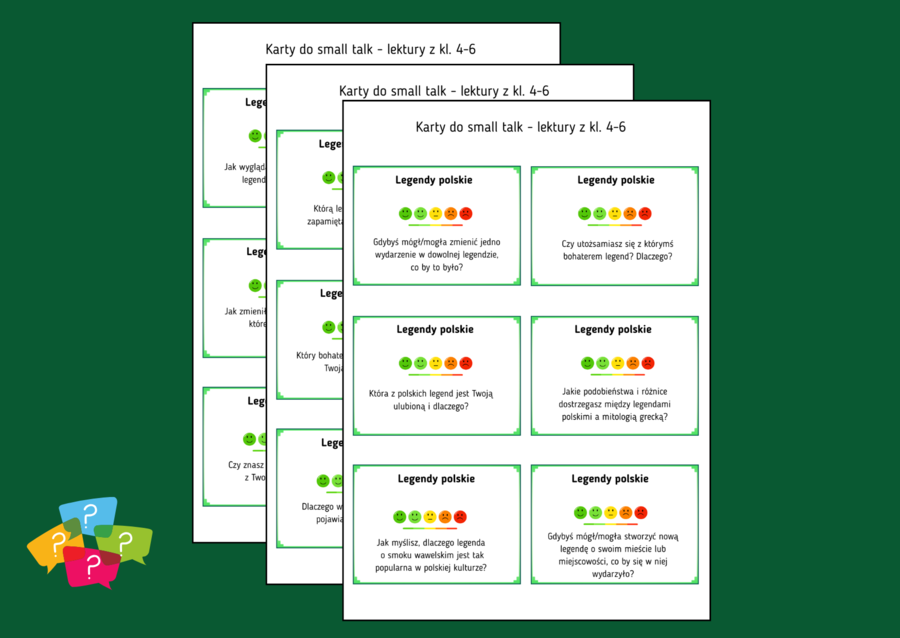 LEGENDY - Karty do SMALL TALK - lektury - gra