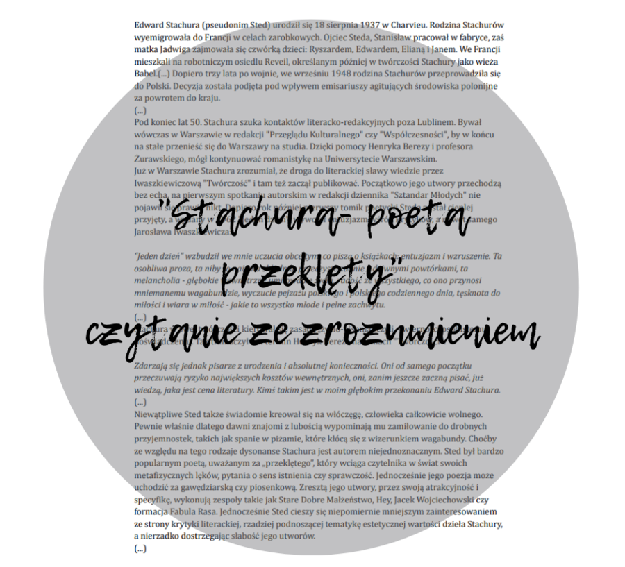 "Stachura- poeta przeklęty"