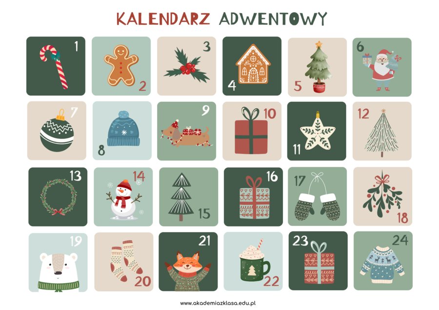 KALENDARZ ADWENTOWY - niesamowita świąteczna przygoda dla klas 2 i 3!