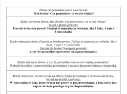 Test na uważność - własności trójkątów.