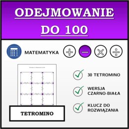Tetromino - Odejmowanie do 100 | matematyka
