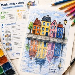 Miasto odbite w kałuży