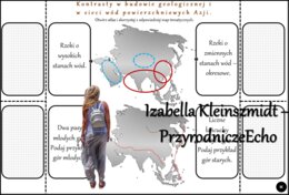 Notatka okienkowa/stacja zadaniowe/notatka interaktywna/notatka graficzna/karta pracy/sketchnotka „Środowisko przyrodnicze Azji”, „Kontrasty Azji” w pdf. Geografia 8 , dział „Azja”. Materiał wykonany na podstawie podręcznika z wydawnictwa Nowa Era – nowo