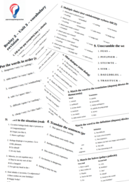 Brainy 5 – Unit 3 – vocabulary revision