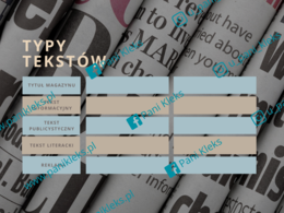 Typy tekstów - ćwiczenie