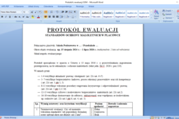 Ewaluacja Standardów Ochrony Małoletnich w przedszkolu/ szkole; raport