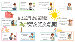 Gazetka Szkolna „Bezpieczne Wakacje” – Gotowa do Druku! 🌞 Możliwość własnej aranżacji/ dodatkowe dekoracje/ZNIŻKA!