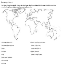 Kontynety - klasa 5