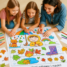 Kolorowanka XXL „Deszczowy dzień”