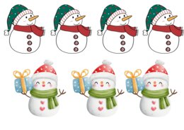 Elementy do gazetki zimowej.