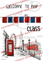 Wklejka do zeszytu „Welcome to my English class” – język angielski