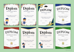Dyplomy Ukończenia Klasy Trzeciej - zestaw