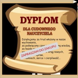 ?Dyplom dla cudownego nauczyciela - zakończenie roku szkolnego