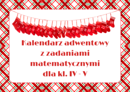 Kalendarz adwentowy dla kl. IV - V (2023 r.)