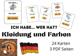 Ja mam... Kto ma? Ubrania i kolory / Ich habe... Wer hat? Kledung und Farben