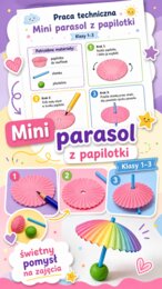 Mini parasol z papilotki