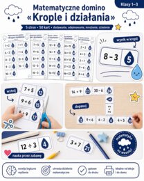 Matematyczne domino. Krople i działania