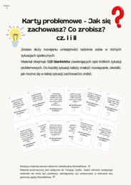 Część I i II - Karty problemowe Jak się zachowasz? Co zrobisz?
