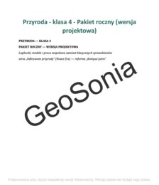 PRZYRODA Klasa 4 – PAKIET ROCZNY (Wersja Projektowa) | Zamiast Sprawdzianów!
