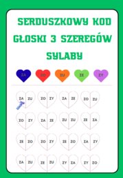 LOGOPEDIA - serduszkowy kod, głoski 3 szergów, sylaby