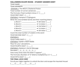 Halloween Escape Room