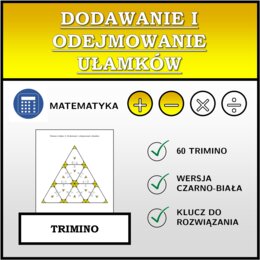 Trimino - Dodawanie i odejmowanie ułamków | matematyka