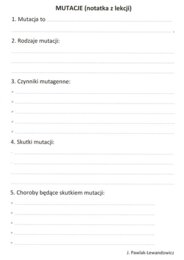 Mutacje (karta pracy)