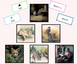 Picture description with Montessori grammar symbols: SET 3