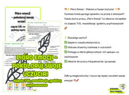 Pióro emocji - pokoloruj swoje uczucia! zajęcia TUS, rewalidacja, godziny wychowawcze