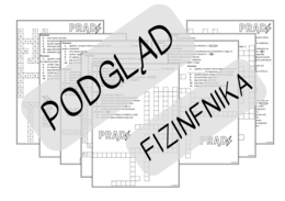 Krzyżówka - prąd stały - napięcie, natężenie, opór, prawo Ohma, jednostki, symbole elementów obwodów elektrycznych - fizyka