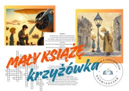 Sprawdzenie znajomości lektury ,,Mały Książę"- krzyżówka