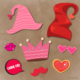 Walentynki - gotowy zestaw materiałów do druku (PDF)